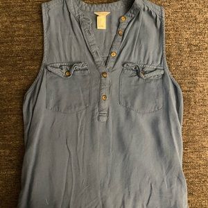 Forever 21 blue tank with pockets